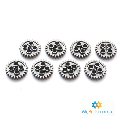 Lego Technic Gear Parts Pieces 12 Tooth Bevel Grey x 10pce Set 6589 